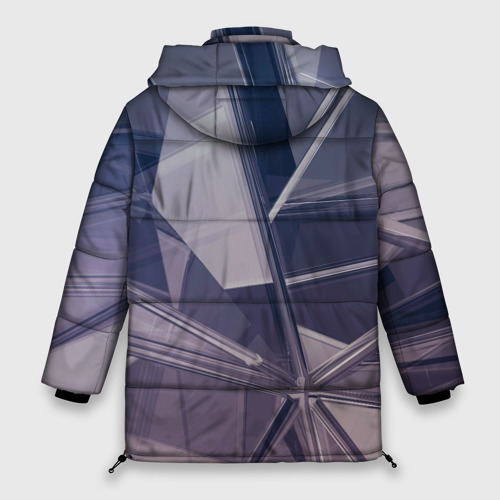 Женская зимняя куртка Oversize Стеклянная мозаика - текстура, цвет черный - фото 2