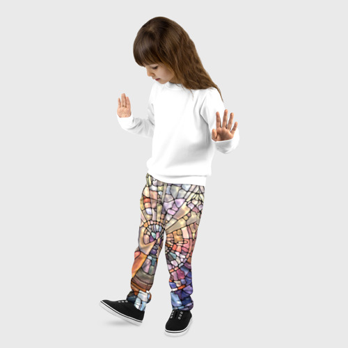 Детские брюки 3D Объёмный витраж - мозаика, цвет 3D печать - фото 3