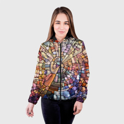Женская куртка 3D Объёмный витраж - мозаика - фото 2