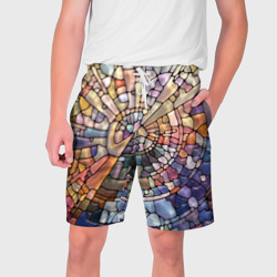 Мужские шорты 3D Объёмный витраж - мозаика