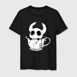 Мужская футболка хлопок Hollow Knight рыцарь в чашке