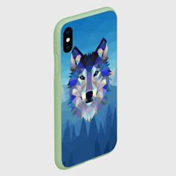 Чехол для iPhone XS Max матовый Лоу Поли Волк Арт - фото 2