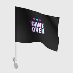 Флаг для автомобиля Game over pixels
