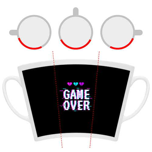 Кружка Латте Game over pixels - фото 6