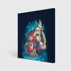 Холст квадратный Наначи и Митти из аниме Сделано в бездне