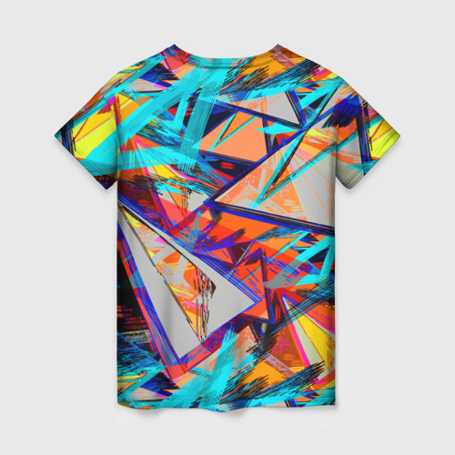 Женская футболка 3D Яркий неоновый абстрактный узор, цвет 3D печать - фото 2