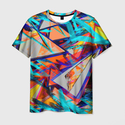 Яркий неоновый абстрактный узор – Мужская футболка 3D с принтом купить со скидкой в -26%