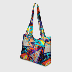 Пляжная сумка 3D Яркий неоновый абстрактный узор - фото 2