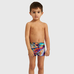 Детские купальные плавки 3D Яркий неоновый абстрактный узор - фото 2