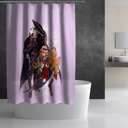 Штора 3D для ванной Озен и Лиза из аниме Made in Abyss - фото 2