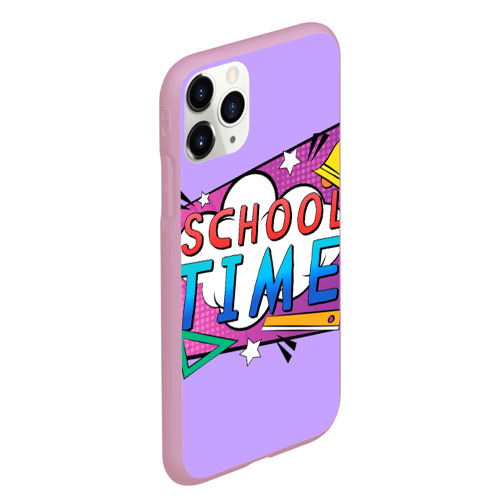 Чехол для iPhone 11 Pro Max матовый School time, цвет розовый - фото 3
