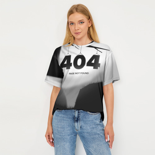 Женская футболка oversize 3D 404 - Page not found, цвет 3D печать - фото 5