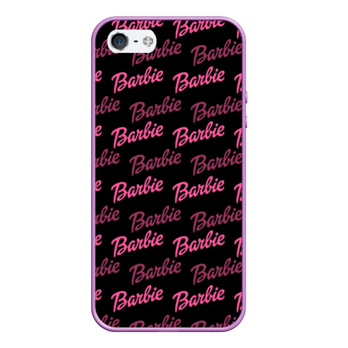 Чехол для iPhone 5/5S матовый Barbie - Барби, цвет сиреневый