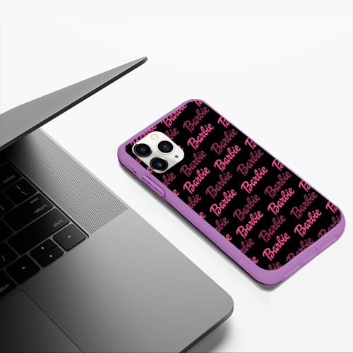 Чехол для iPhone 11 Pro Max матовый Barbie - Барби, цвет фиолетовый - фото 5