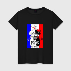 Женская футболка хлопок Paris city of love