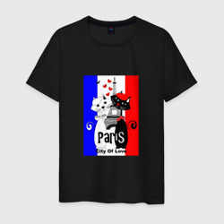 Мужская футболка хлопок Paris city of love
