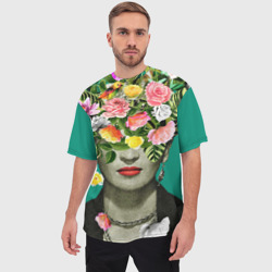 Мужская футболка oversize 3D Фрида Кало - Арт Портрет - фото 2