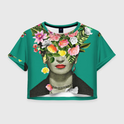 Женская футболка Crop-top 3D Фрида Кало - Арт Портрет