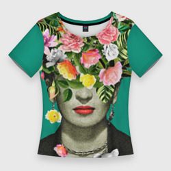 Женская футболка 3D Slim Фрида Кало - Арт Портрет
