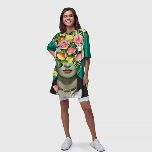 Платье-футболка 3D Фрида Кало - Арт Портрет, цвет 3D печать - фото 5