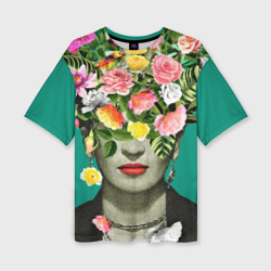Женская футболка oversize 3D Фрида Кало - Арт Портрет