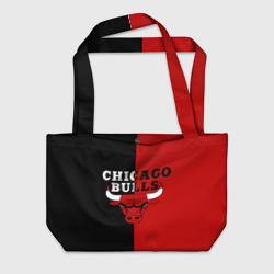Пляжная сумка 3D Чикаго Буллз black & red