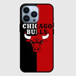 Чехол для iPhone 13 Pro Чикаго Буллз black & red