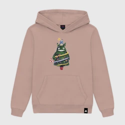 Женская толстовка хлопок Тоторо - Новогодняя ёлка