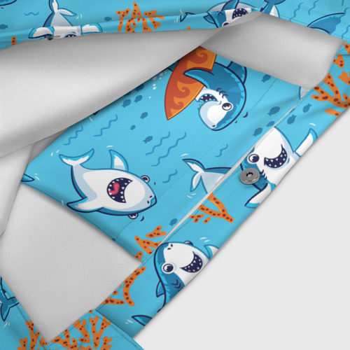Пляжная сумка 3D Прикольные акулята - паттерн - фото 4