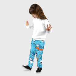 Детские брюки 3D Прикольные акулята - паттерн - фото 2