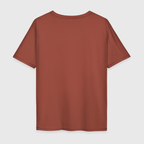 Мужская футболка хлопок Oversize с принтом Мотокросс стант, вид сзади #1