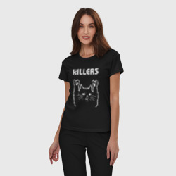 Женская пижама хлопок The Killers рок кот - фото 2