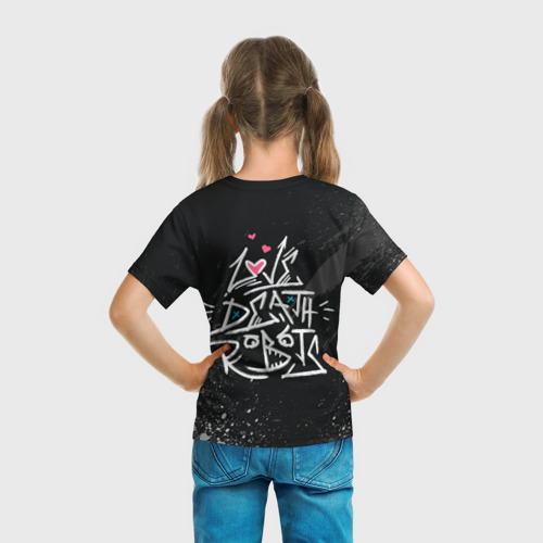 Детская футболка 3D с принтом Граффити в стиле Любовь, смерть и роботы, вид сзади #2