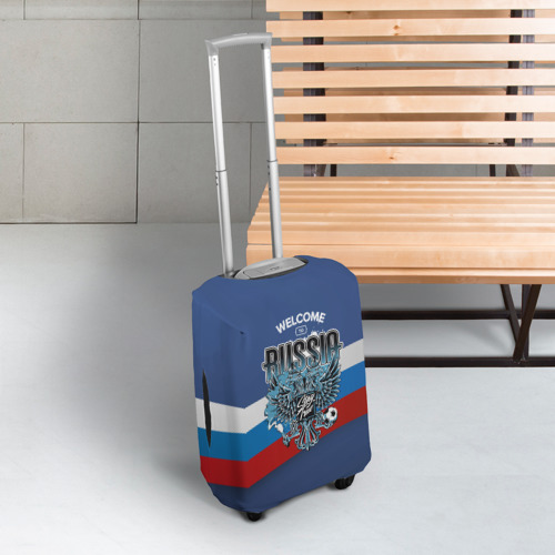 Чехол для чемодана 3D wellcome to Russia: лента триколора , цвет 3D печать - фото 3