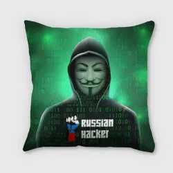 Подушка 3D Russian hacker anonymous green