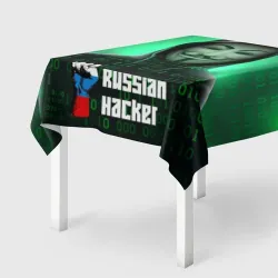 Скатерть 3D Russian hacker anonymous green