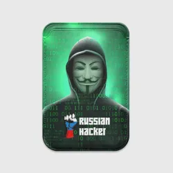 Картхолдер Magsafe магнитный Russian hacker anonymous green