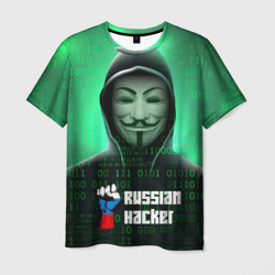 Мужская футболка 3D Russian hacker green