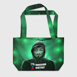 Пляжная сумка 3D Russian hacker green