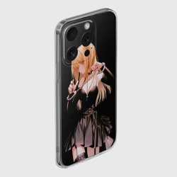 Чехол для iPhone 15 Pro Max силиконовый с защитой камеры Миса Амане - Тетрадь смерти - фото 2