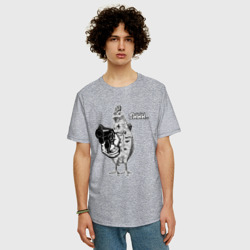 Мужская футболка хлопок Oversize Chiсken Gun - фото 2