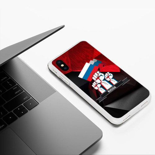 Чехол для iPhone XS Max матовый с принтом Русская сила: кулаки, фото #5