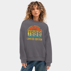 Женский свитшот oversize без начеса хлопок Легендарно потрясающе эпично с 1988 года - фото 2