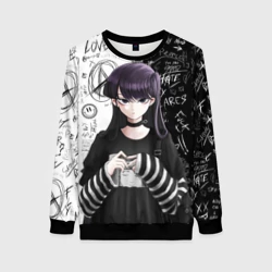 Женский свитшот 3D Коми сан гот - проблемы с общением