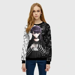 Женский свитшот 3D Коми сан гот - проблемы с общением - фото 2