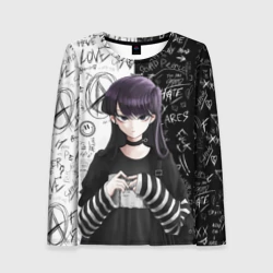 Женский лонгслив 3D Коми сан гот - проблемы с общением