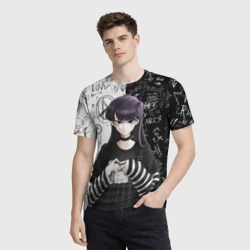 Мужская футболка 3D Коми сан гот - проблемы с общением - фото 2