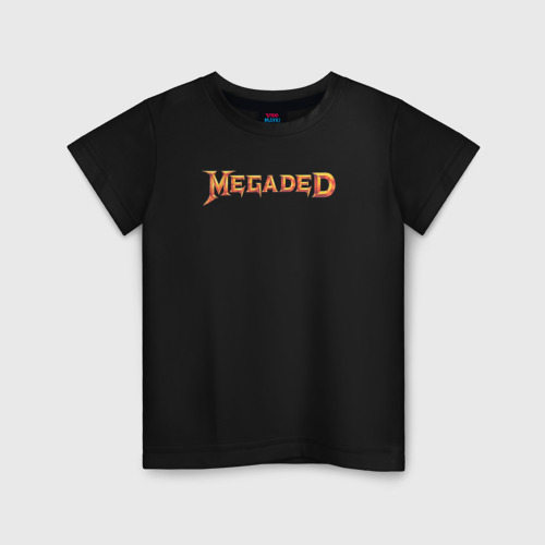 Детская футболка хлопок с принтом MEGADED, вид спереди #2