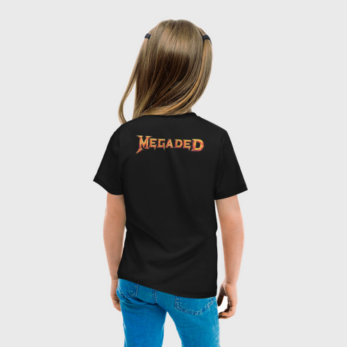 Детская футболка хлопок с принтом MEGADED, вид сзади #2