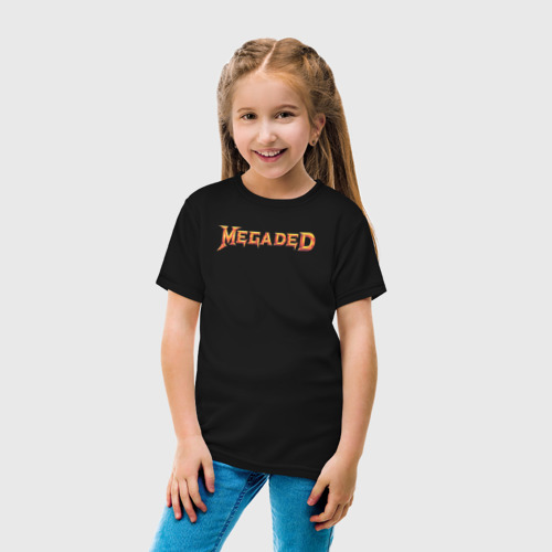 Детская футболка хлопок с принтом MEGADED, вид сбоку #3